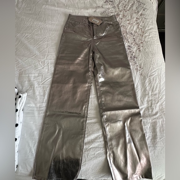 Meshki Pants - Meshki Metallic Silver Pant